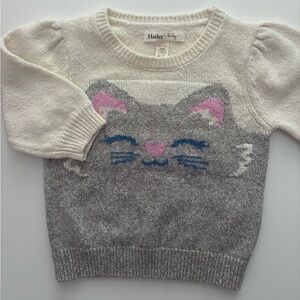 Hatley Baby 12-18M Happy Shimmer Kitty Baby Sweater
